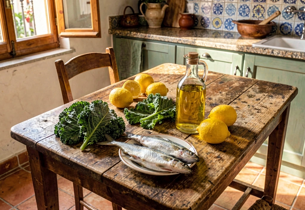 Ingredientes de base Mediterrânica